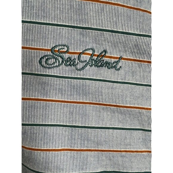 Peter Millar Polo Golf Shirt Mens Gray Stripe Short Sleeve Sz L - Picture 4 of 9